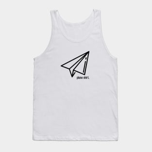 Plane Shirt - Funny Paper Plane Design Tank Top